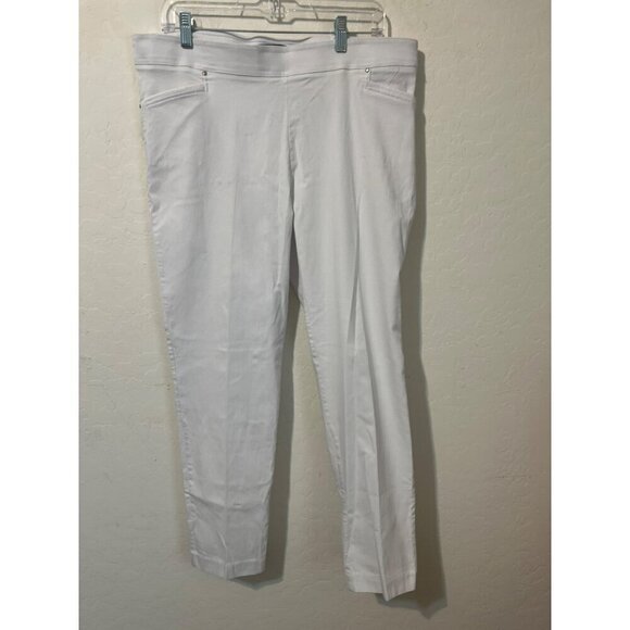 89th & Madison Sz XL White Pull On Pants - Picture 2 of 8